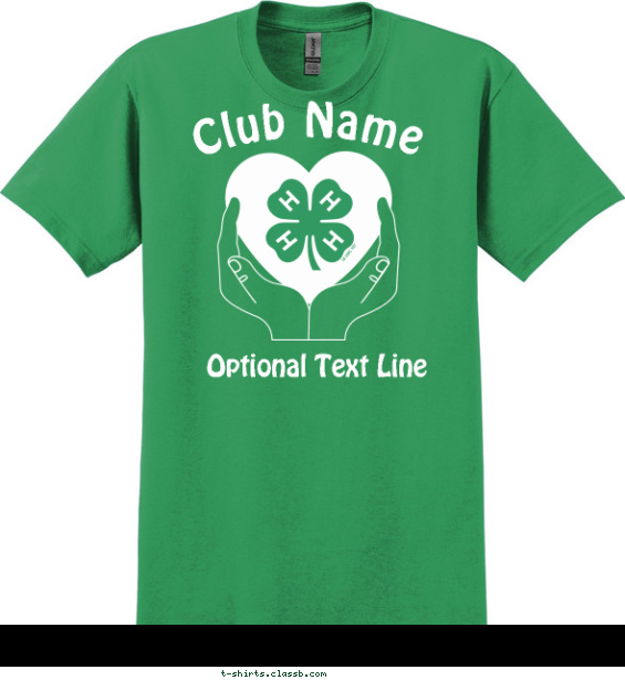 4-h-club t-shirt design with 1 ink color - #SP2329