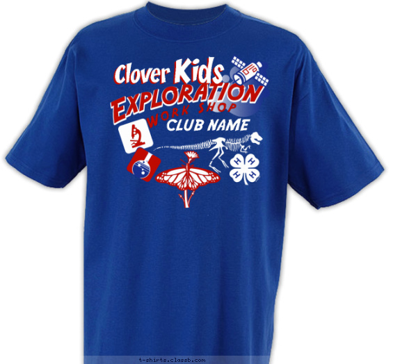 4-h-club t-shirt design with 2 ink colors - #SP2338