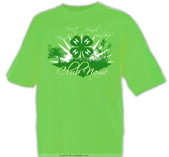 4-h-club t-shirt design with 2 ink colors - #SP2340