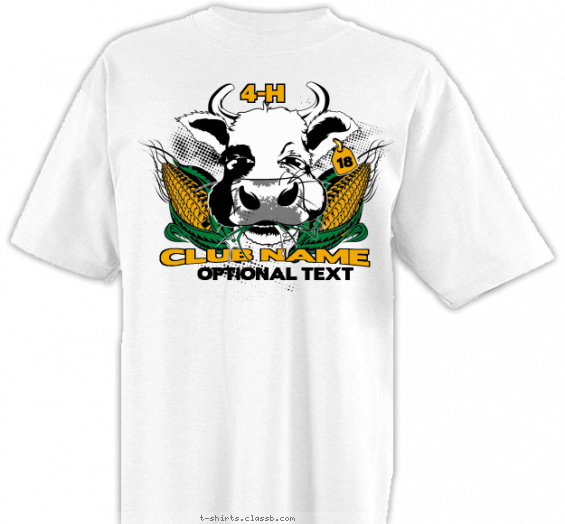 4-h-club t-shirt design with 4 ink colors - #SP2348