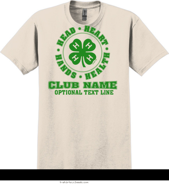 4-h-club t-shirt design with 1 ink color - #SP2353