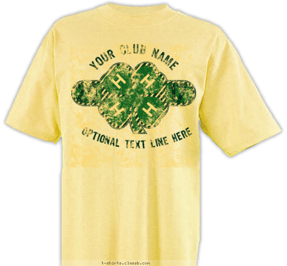 4-h-club t-shirt design with 2 ink colors - #SP2357
