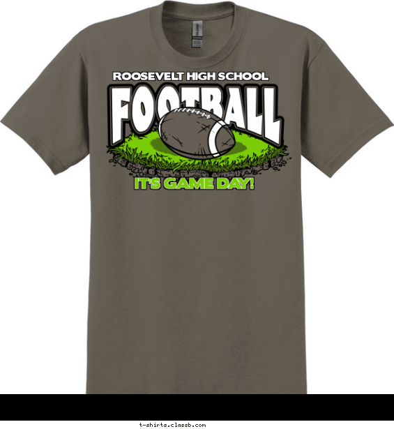 football t-shirt design with 3 ink colors - #SP2360