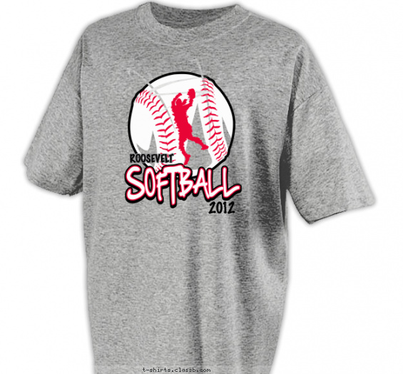 softball t-shirt design with 3 ink colors - #SP2365