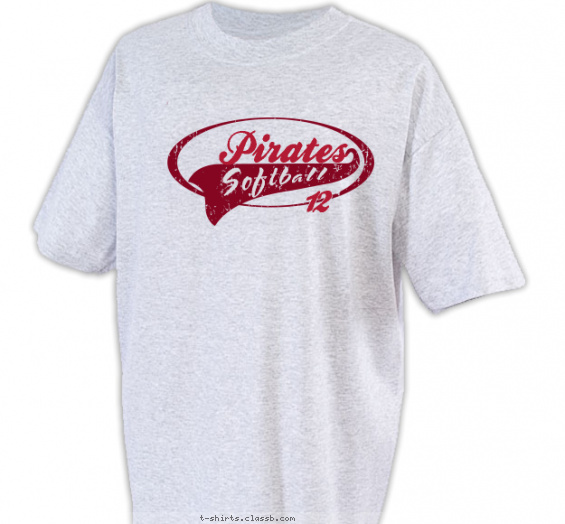 softball t-shirt design with 1 ink color - #SP2366