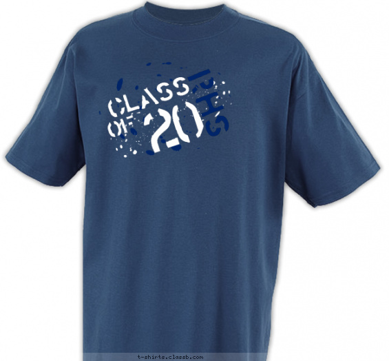 class-of-graduation-year t-shirt design with 2 ink colors - #SP2380
