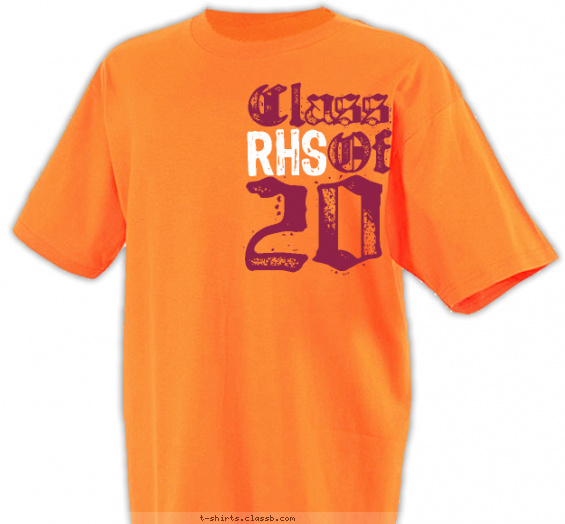 class-of-graduation-year t-shirt design with 2 ink colors - #SP2388