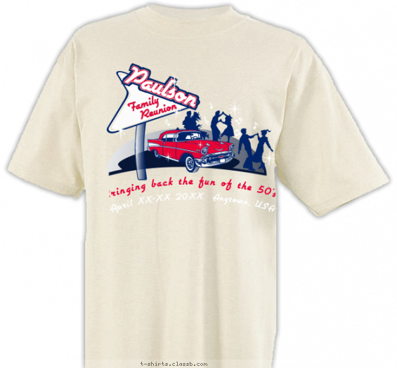 family-reunion t-shirt design with 3 ink colors - #SP2399