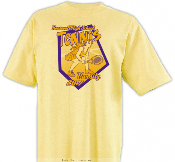 tennis t-shirt design with 2 ink colors - #SP2400