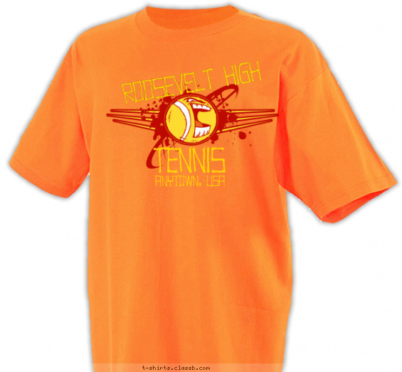 tennis t-shirt design with 3 ink colors - #SP2401