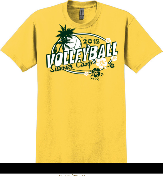 volleyball t-shirt design with 2 ink colors - #SP2405