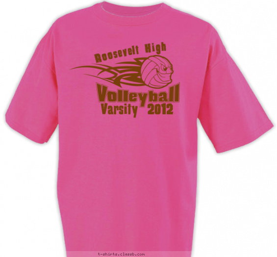volleyball t-shirt design with 1 ink color - #SP2407
