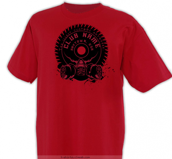 car-club t-shirt design with 1 ink color - #SP2432