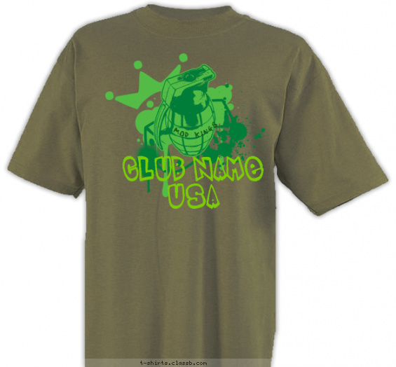 car-club t-shirt design with 2 ink colors - #SP2437