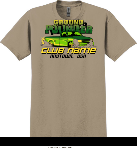 car-club t-shirt design with 4 ink colors - #SP2440