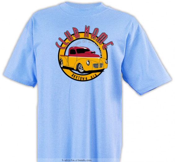 car-club t-shirt design with 4 ink colors - #SP2441