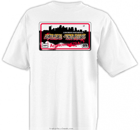 car-club t-shirt design with 3 ink colors - #SP2444
