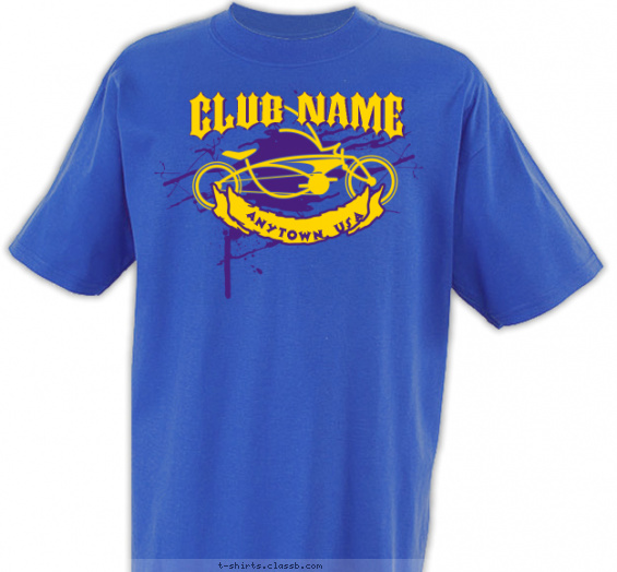 car-club t-shirt design with 2 ink colors - #SP2446