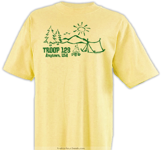 troop t-shirt design with 1 ink color - #SP2468