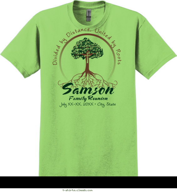 family-reunion t-shirt design with 2 ink colors - #SP2486