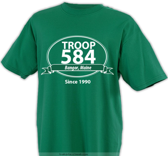 troop t-shirt design with 1 ink color - #SP249