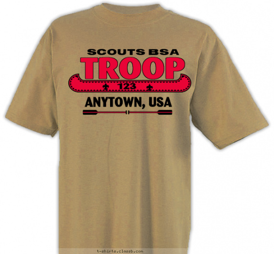 troop t-shirt design with 2 ink colors - #SP2507