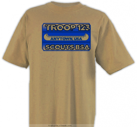 troop t-shirt design with 2 ink colors - #SP2509