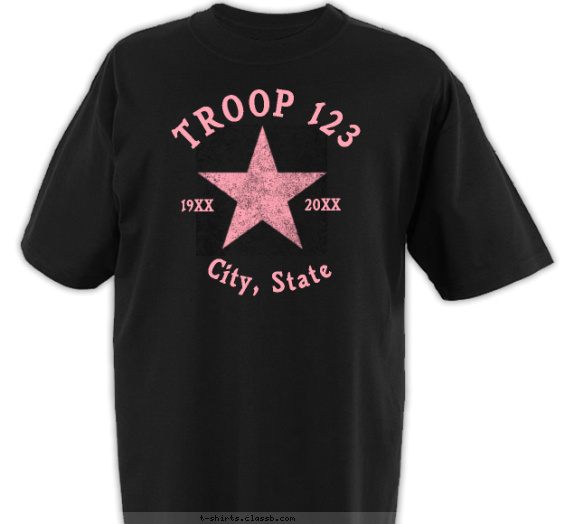 scout-bsa-troop-girl t-shirt design with 1 ink color - #SP252