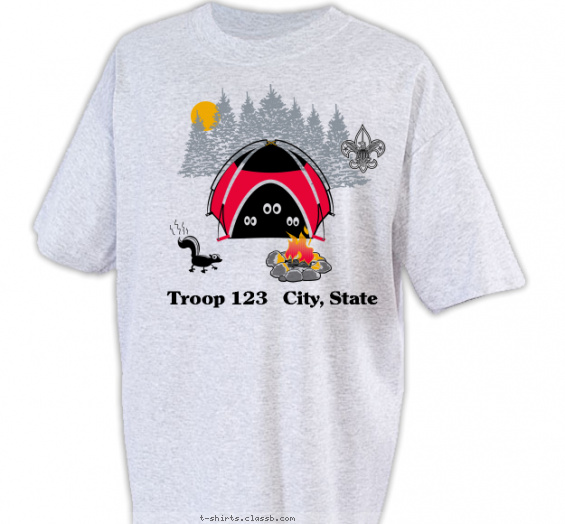 troop t-shirt design with 4 ink colors - #SP2532