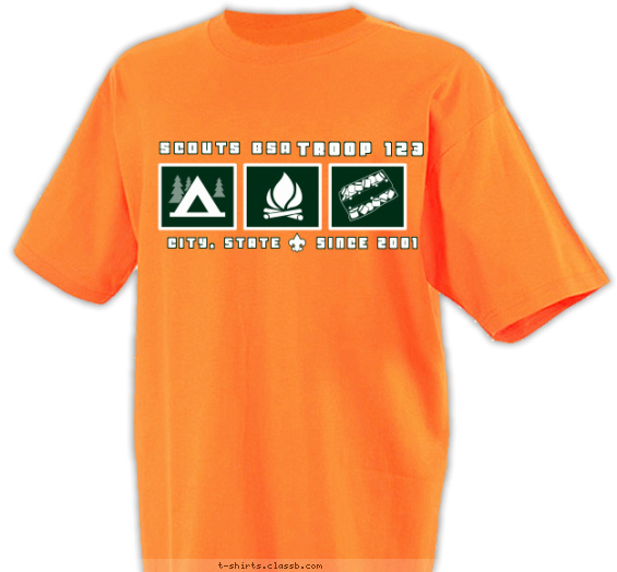troop t-shirt design with 2 ink colors - #SP2536