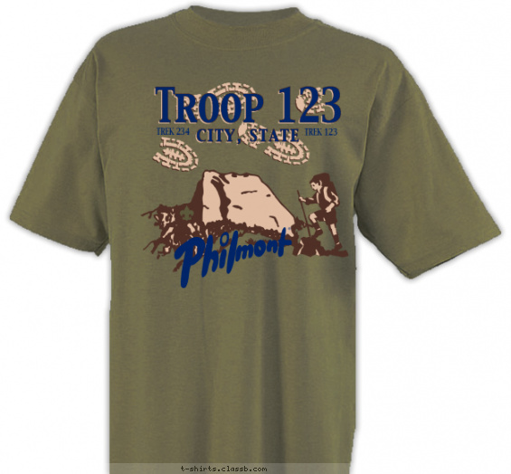 philmont t-shirt design with 3 ink colors - #SP2549