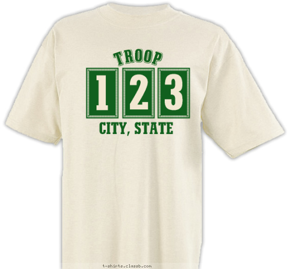 troop t-shirt design with 1 ink color - #SP255