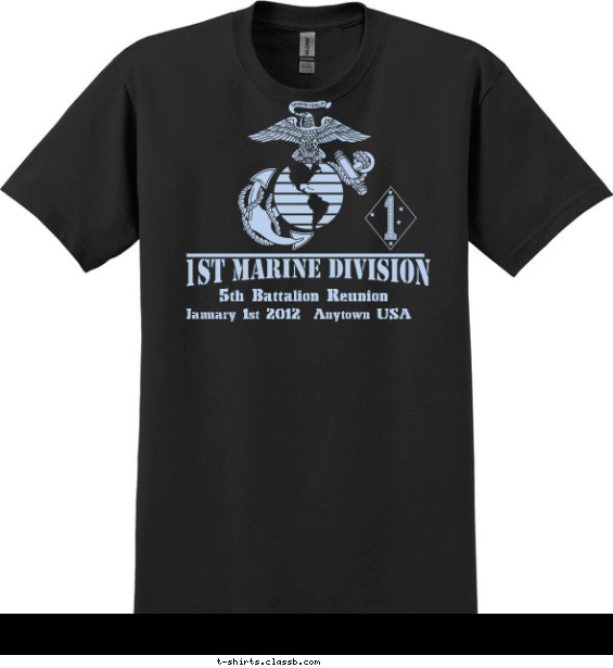 marines t-shirt design with 1 ink color - #SP2573