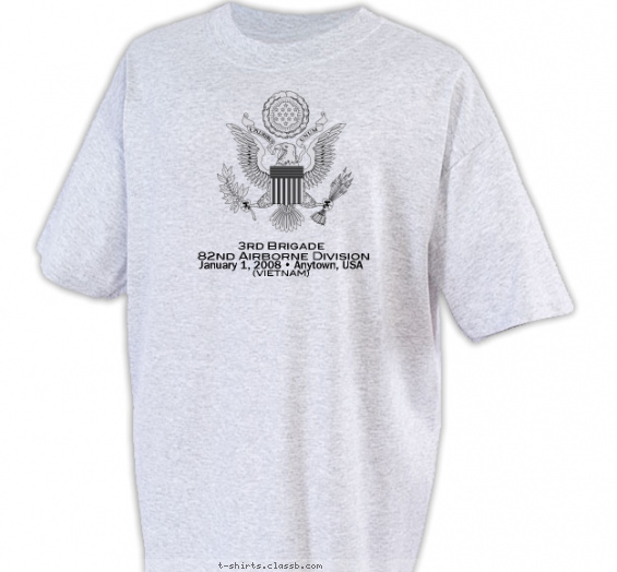 army t-shirt design with 1 ink color - #SP2577