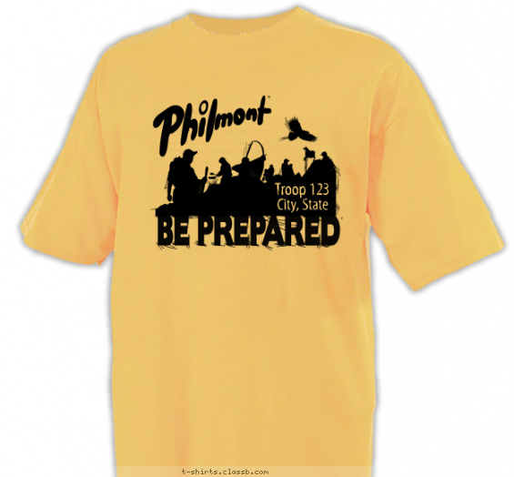 philmont t-shirt design with 1 ink color - #SP2604