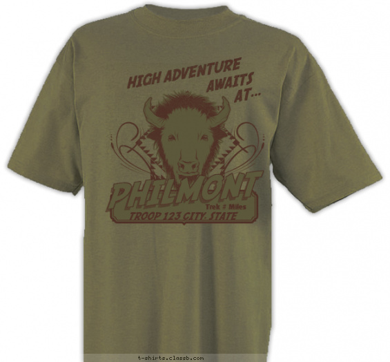 philmont t-shirt design with 1 ink color - #SP2620