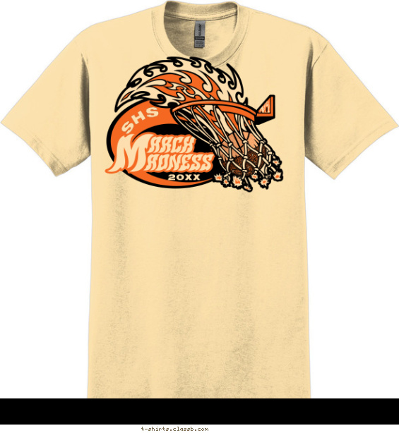 basketball t-shirt design with 2 ink colors - #SP265