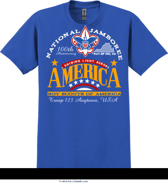 national-jamboree t-shirt design with 3 ink colors - #SP2653