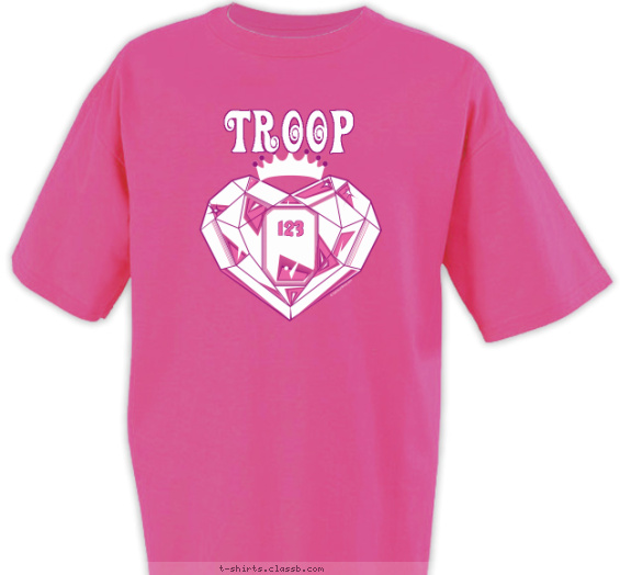 scout-bsa-troop-girl t-shirt design with 2 ink colors - #SP2665