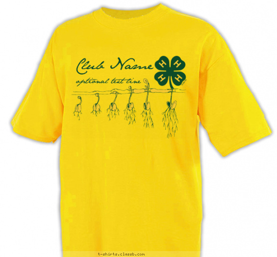 4-h-club t-shirt design with 1 ink color - #SP2682