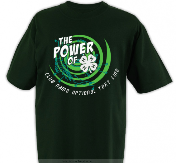 4-h-club t-shirt design with 3 ink colors - #SP2687