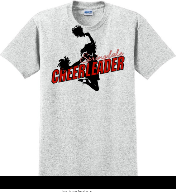 cheerleading t-shirt design with 2 ink colors - #SP269