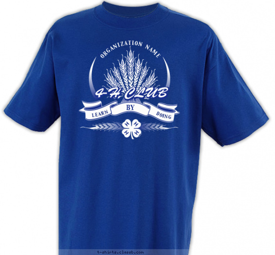 4-h-club t-shirt design with 1 ink color - #SP2707