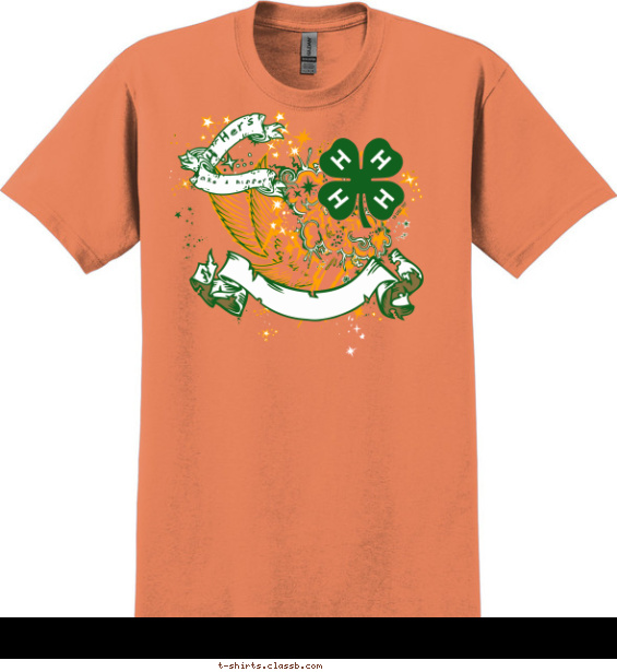 4-h-club t-shirt design with 3 ink colors - #SP2710