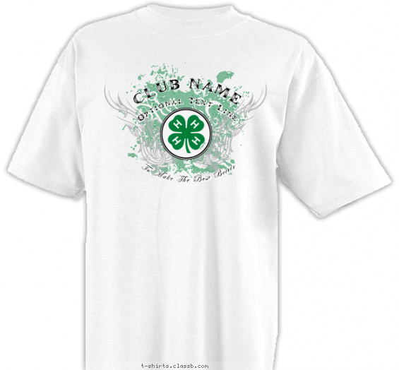 4-h-club t-shirt design with 3 ink colors - #SP2712