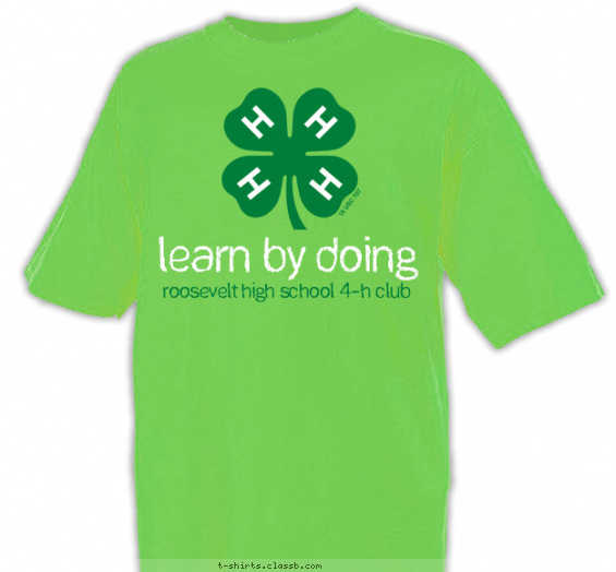 4-h-club t-shirt design with 2 ink colors - #SP2723
