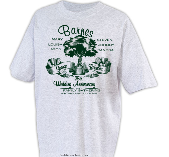 family-reunion t-shirt design with 1 ink color - #SP2726