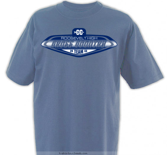 cross-country t-shirt design with 2 ink colors - #SP273