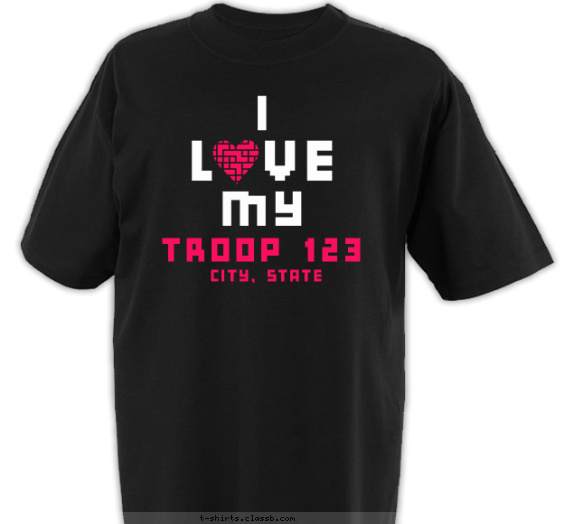 scout-bsa-troop-girl t-shirt design with 2 ink colors - #SP2739