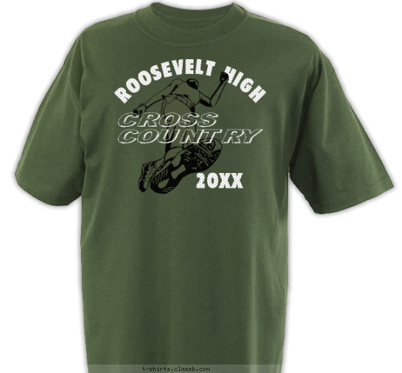 cross-country t-shirt design with 2 ink colors - #SP274